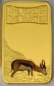 Somalia 2013 Goldplated Color Rectangular 25 shilling-Fauna-Deer