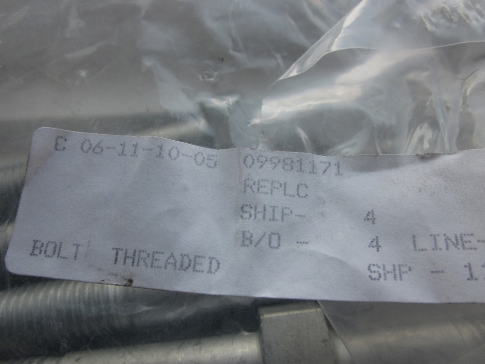 Claas - 09981171 Bolt Threaded (NEW)