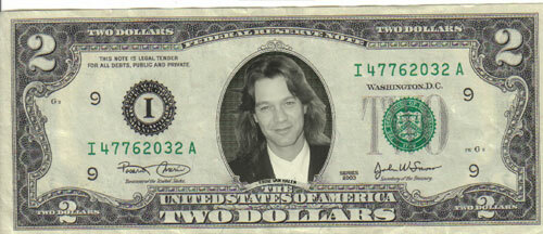 Eddie Van Halen $2 Mint! Rare! $1