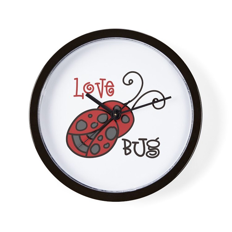 CafePress Love Bug Unique Decorative 10" Wall Clock (1303960459)