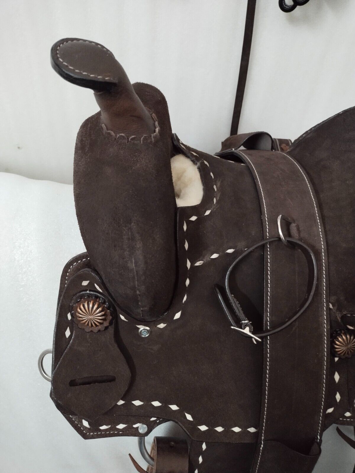 Best Quality Western Leather Barrel Rough Out Saddle With Free Tack Set All Size