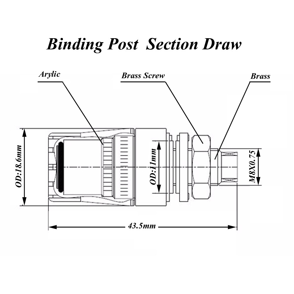 4pcs Rhodium Plated Banana Socket Terminal HIFI Audio Speaker Cable Binding Post