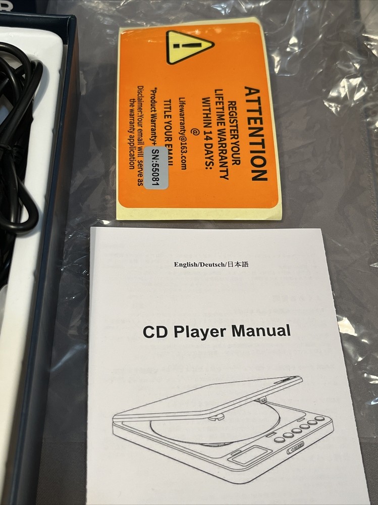Monodeal Portable CD Player with Headphones CW605 Compact Design CD Player