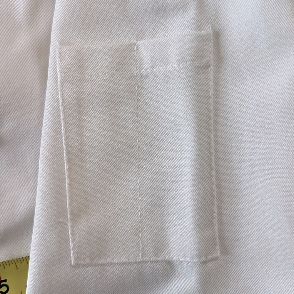 S&H White Men's Chefs Coat with "Head Chef" Embroidered on Chest 3XL
