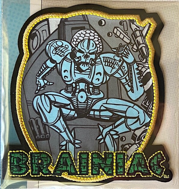 BRAINIAC PATCH on INFO CARD ~ Willabee & Ward ~ DC COMICS PATCH COLLECTION