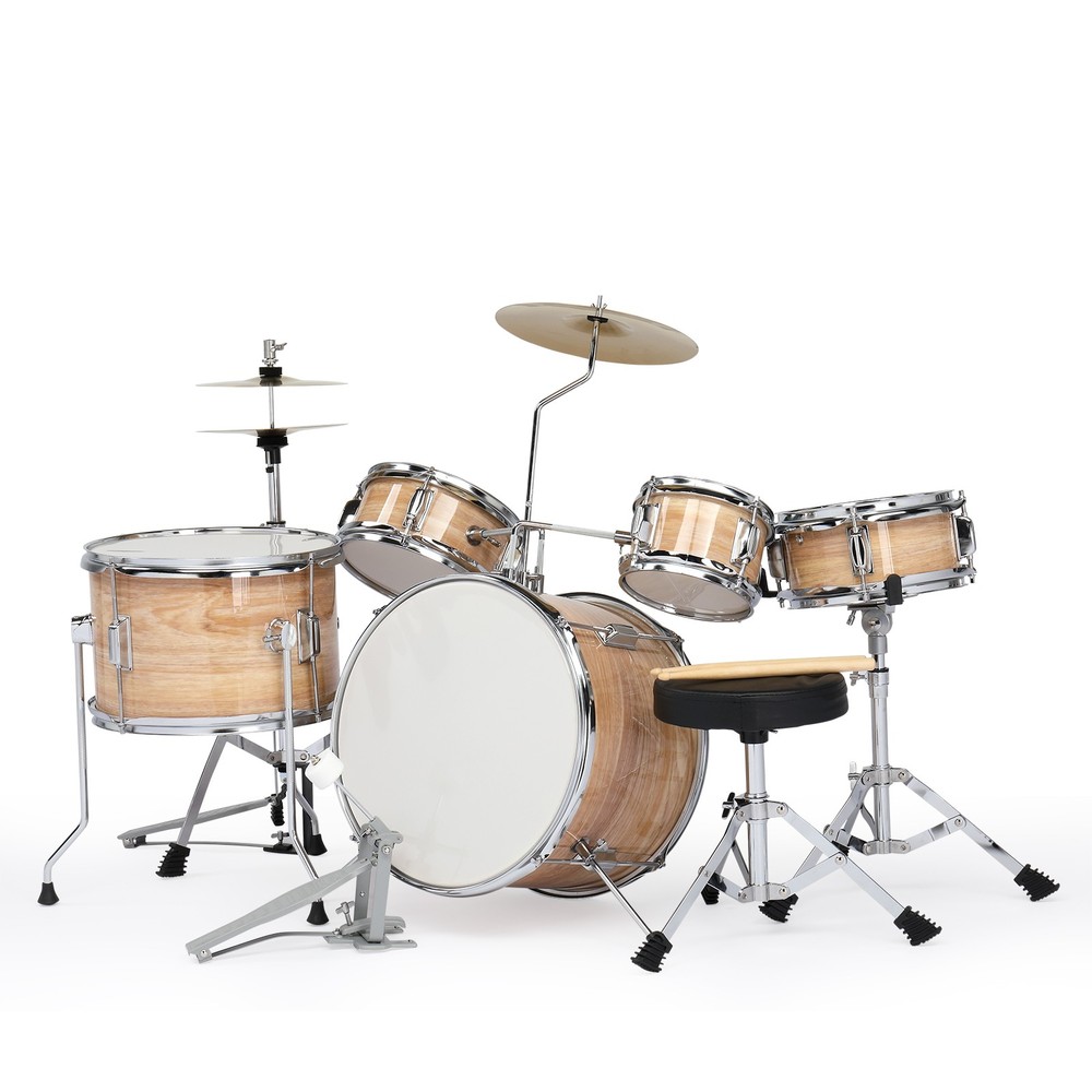 5-Piece Junior Starter Drum Kit with Cymbals, Hardware,Sticks & Throne for Child
