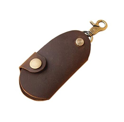 Upgrade  High Quality Snap Closure Leather Car Door Multifunction Key Case