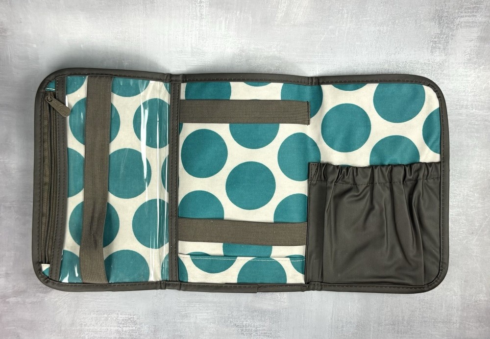 Thirty-One FOLD & GO Trifold Organizer-No Notepad Polka Dot 0169