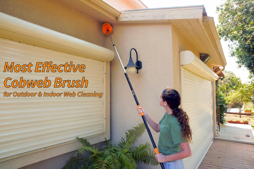 4-13 Ft Cobweb Duster with Extension Pole // 20 Foot High Reach Spider Web Clean