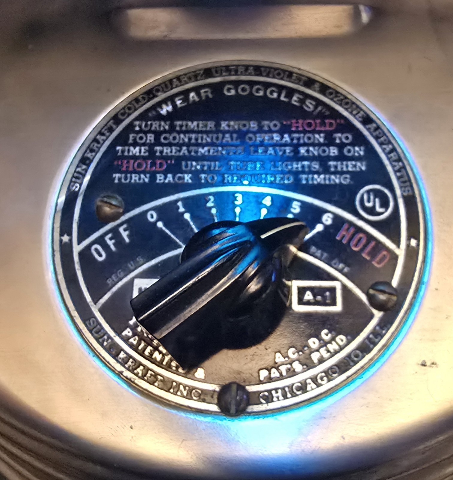 Vintage Sun-Kraft Cold Quartz Ultraviolet Therapy Lamp Model A-1 Tested Works #2