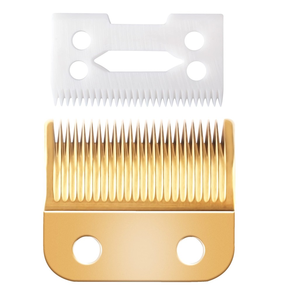 Clippers Blades Replacement Compatible with Wahl 4 Piece Set, Gold White