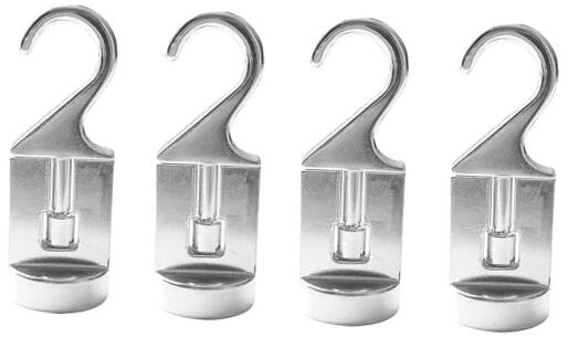 Hooks, 4 Pack Aluminum Ceiling Hooks for Pot Rack, 30 lbs Max Contemporary