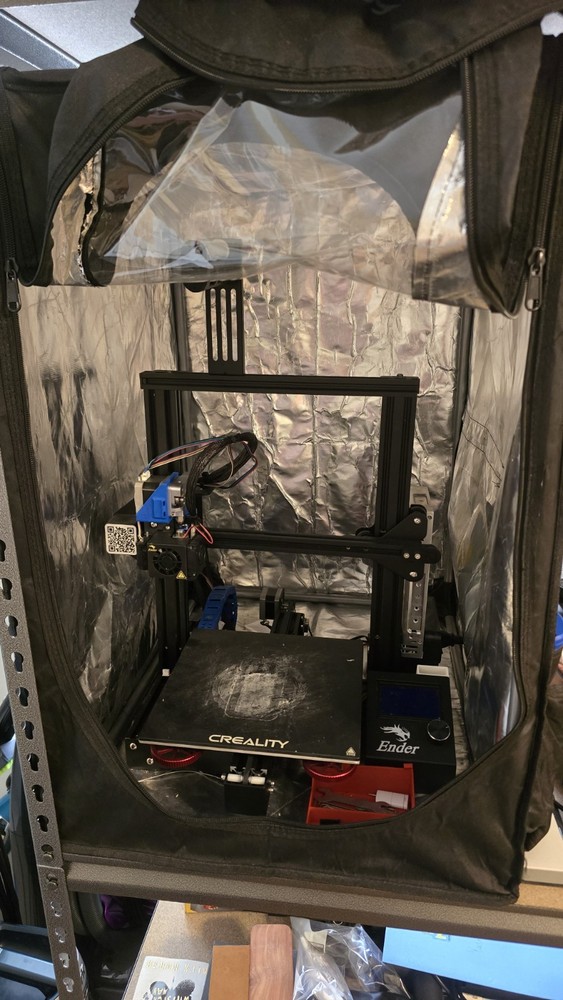 Modded Ender 3 With Filament And Enclosure