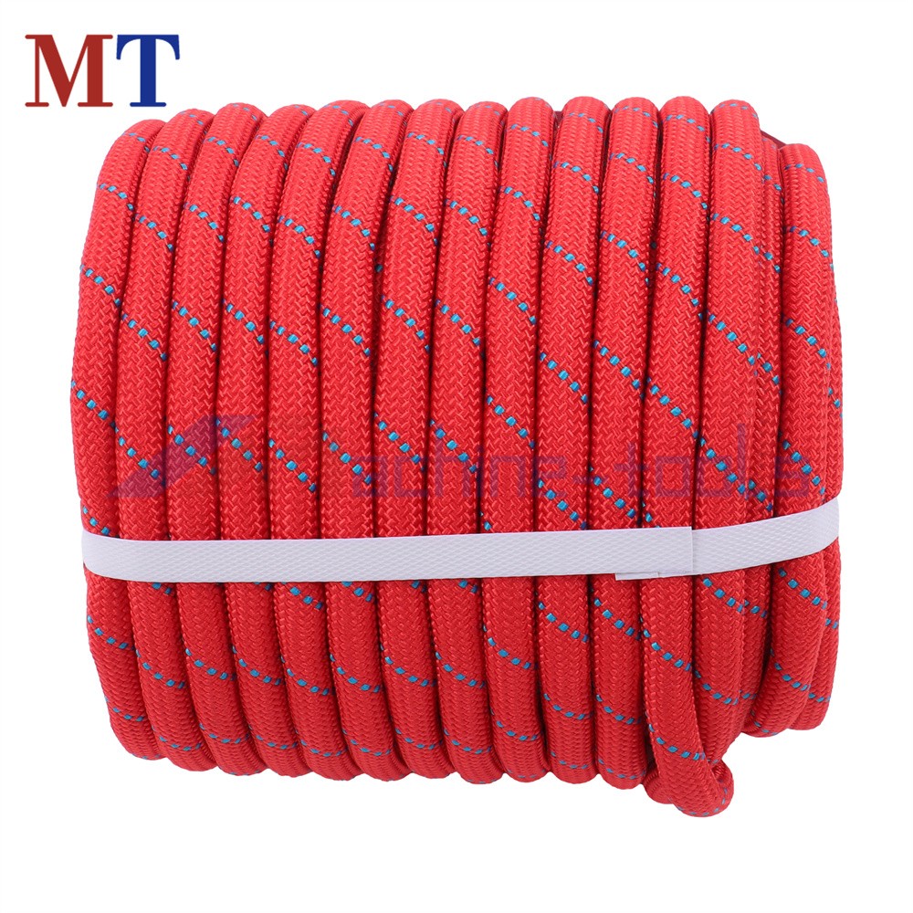 1/2” x 125' Red & Blue Double Braided Polyester Rope For Car Towing Tree Work