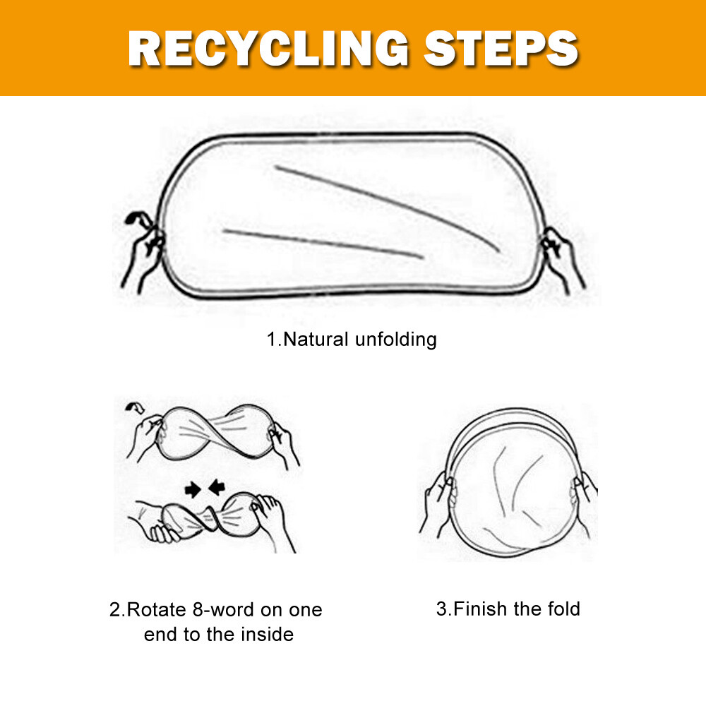 Foldable Car Windshield Sun Shade Cover Auto Front Window Visor UV Block Shield