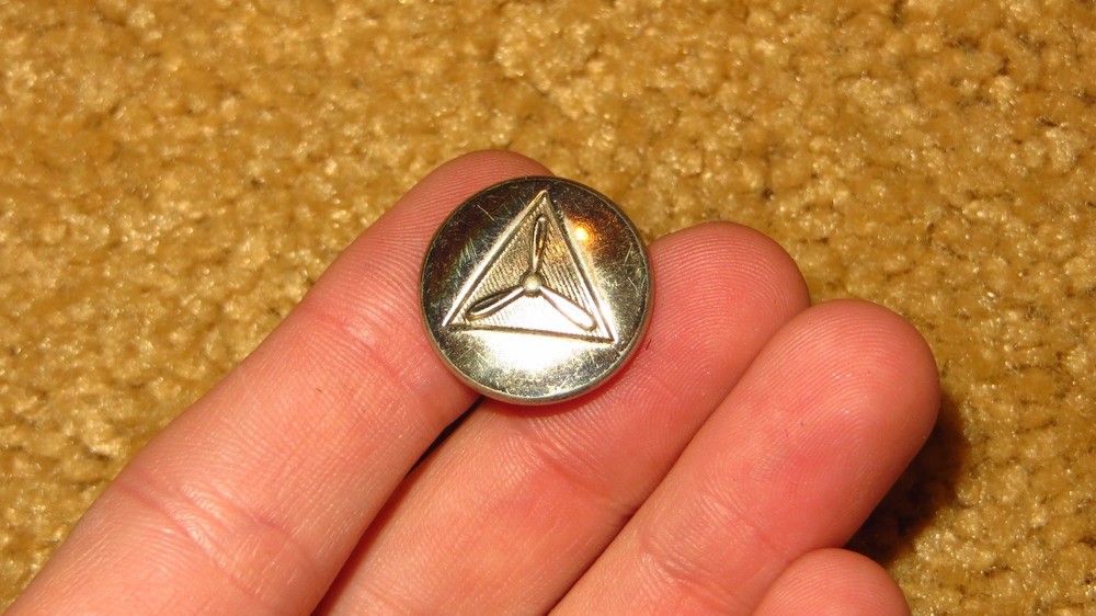 US Civil Air Patrol CAP Large Uniform Button Silver