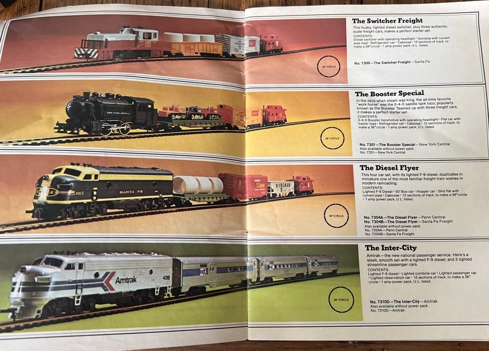 VINTAGE 1972-1973 TYCO CATLOG TRAINS RACING SYSTEM