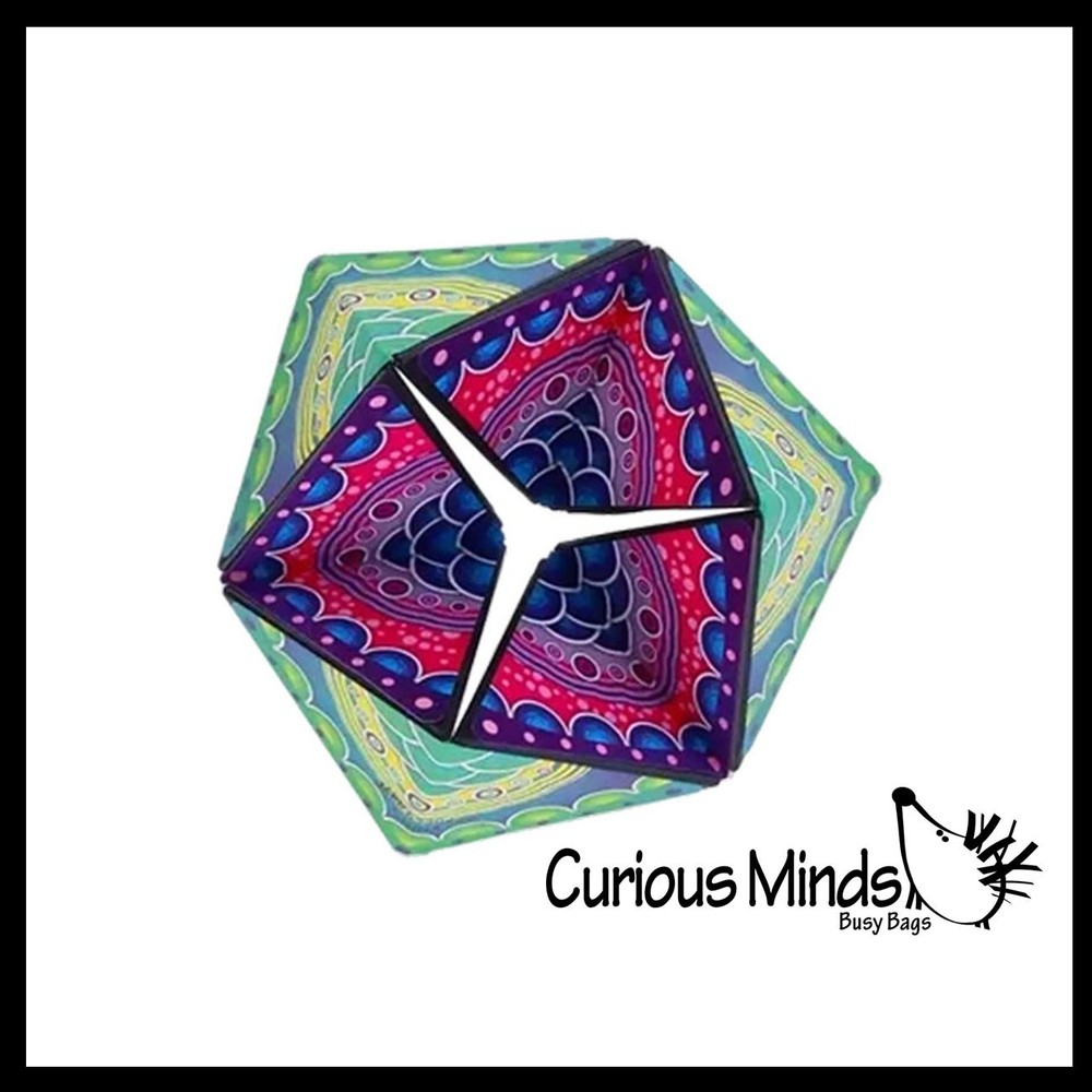 1 RANDOM Infinity Flip and Fold Optical Illusion Fidget - Magic Endless Folding