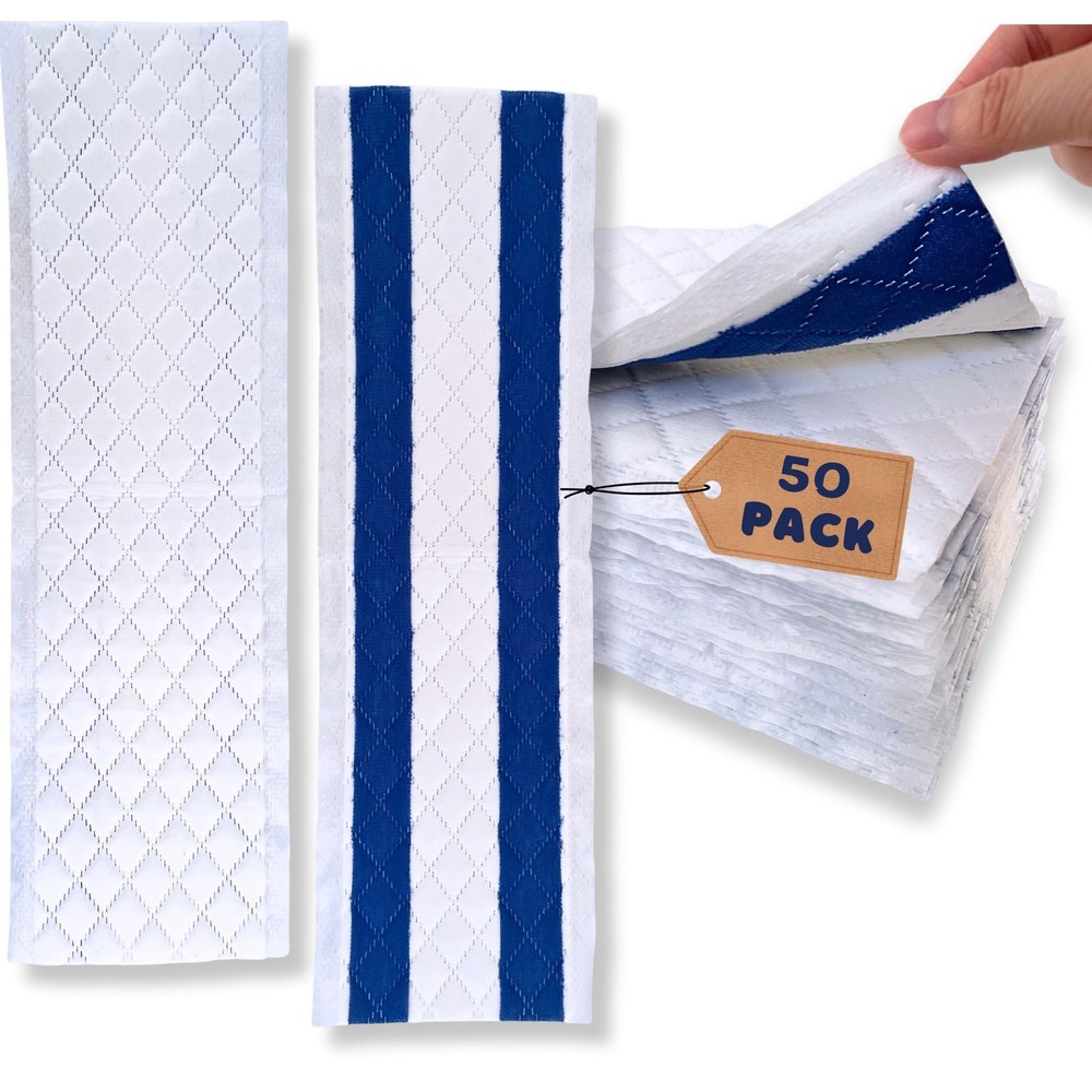 Microfiber Disposable Mop Pad for All 16-18'' Hook & Loop System Mop, Wet Dry...