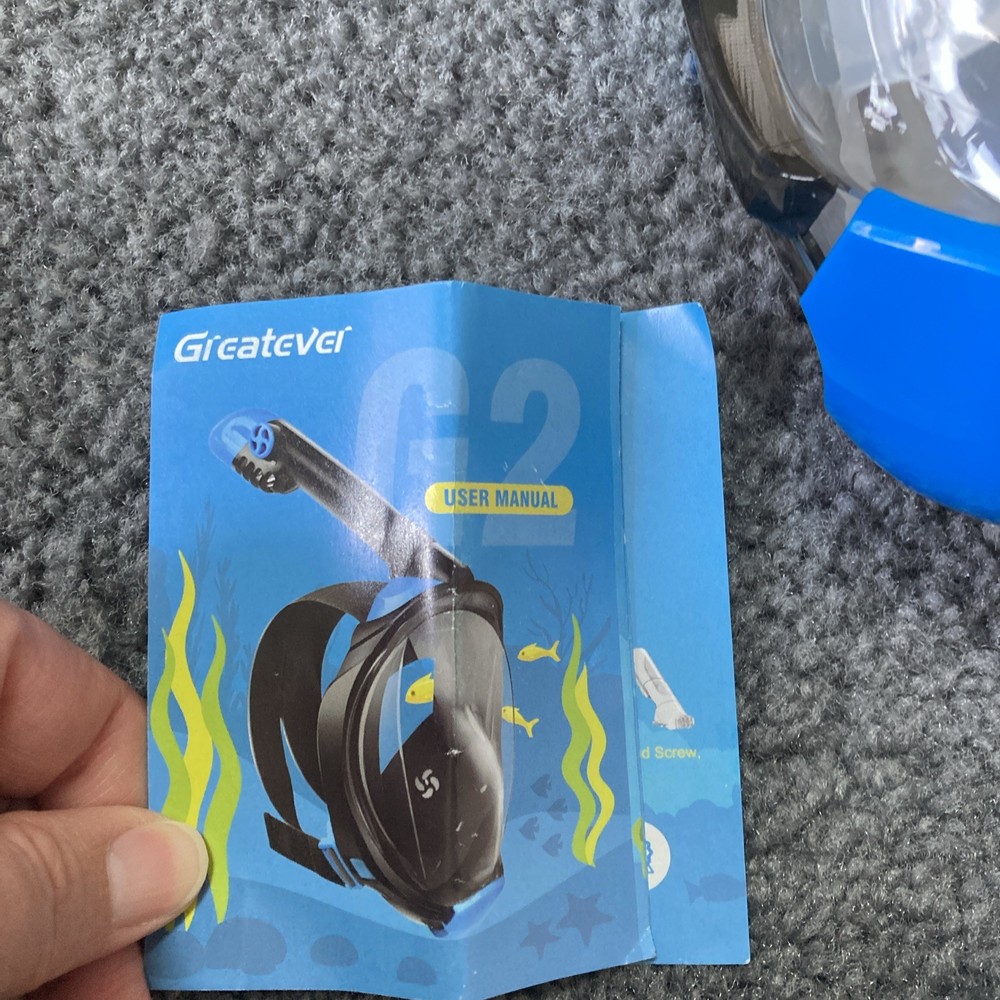 GREATEVER G2 FULL FACE BLUE FULL FACE SNORKEL SIZE S/M