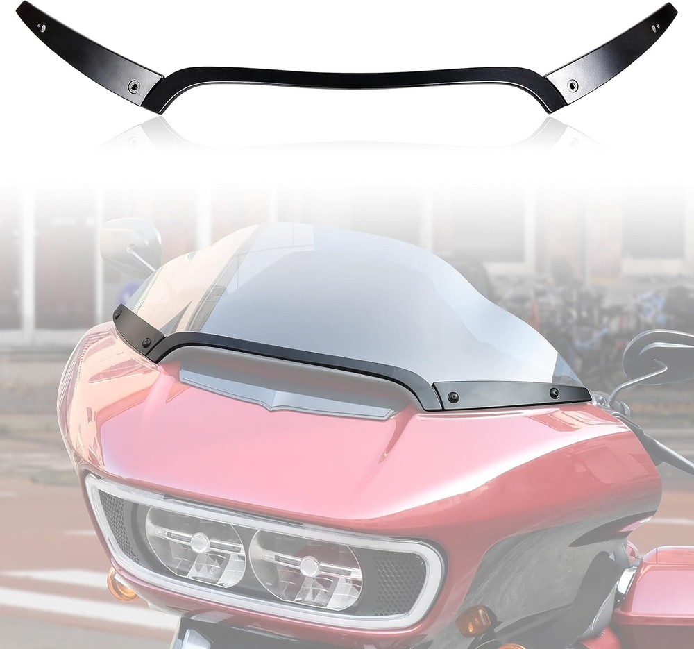 Split Windscreen Trim Kit for Harley Road Glide 15-23, Black