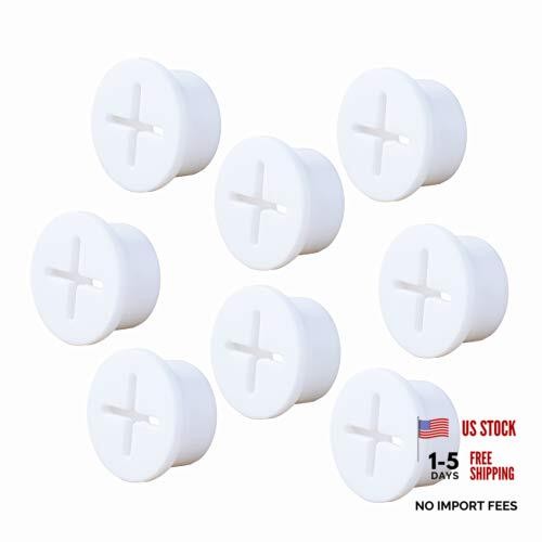 8 Pack Cable Cord Grommet 3/4 Inch Flexible Wire Rubber Grommets for White