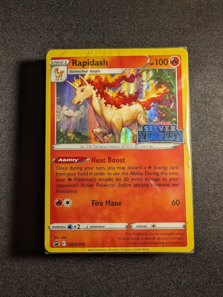 Pokemon Rapidash SWSH270 Silver Tempest  Promo Sealed Deck Sealed