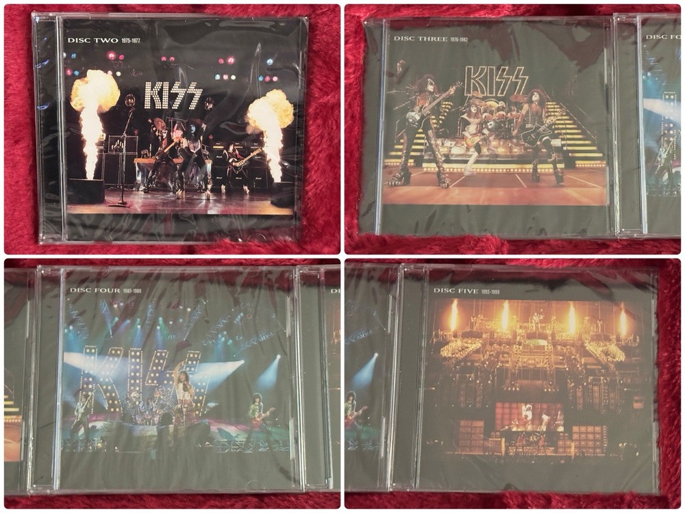 KISS The Box Set Lot 2x 5-CD 2001 Guitar Case + Standard Edition w/ Book & Keys