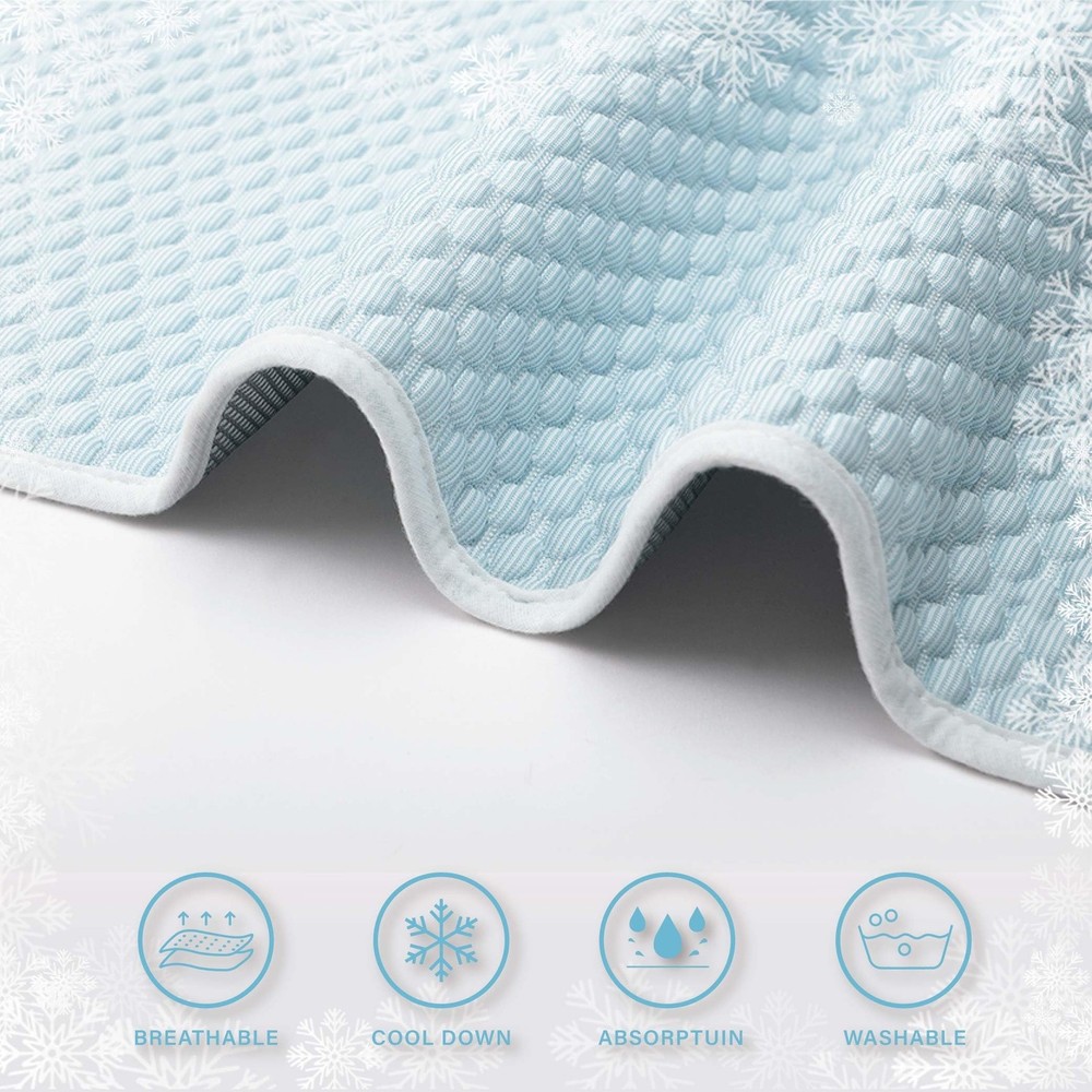 MICROCOSMOS Pet Cooling Mat & Sleeping Pad- Breathable Bubble Surface, EZ Cle...