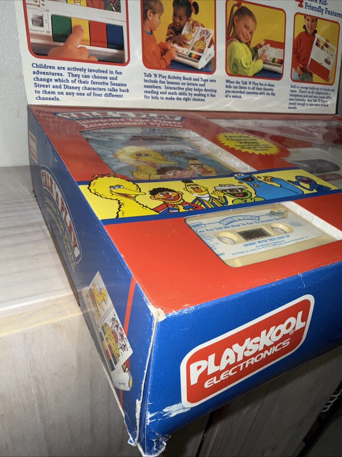 LQQK 1992 Vintage Playskool Talk 'n Play In Box COMPLETE w/ 8 Tapes 9 Books