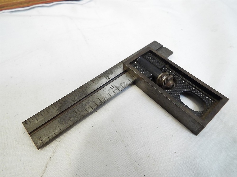 Starrett No. 13 Small Machinist Mini Try Square Tool 4" Rule Tri