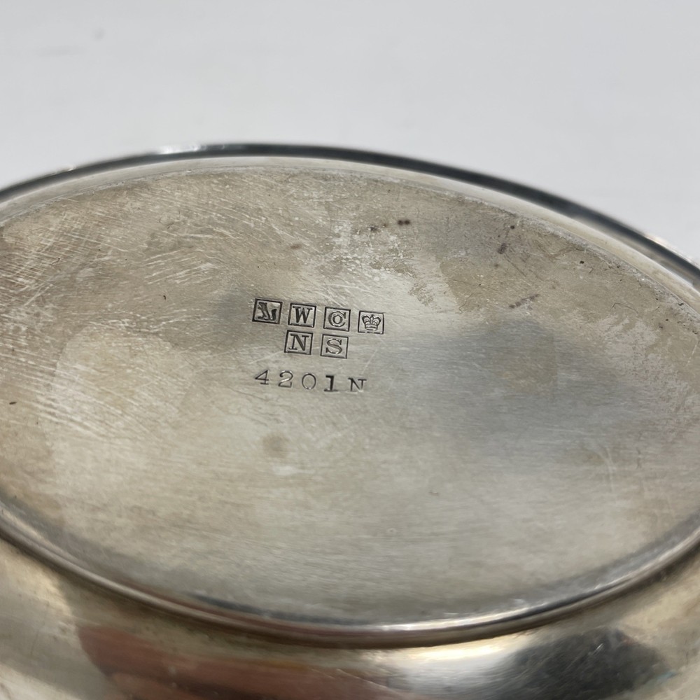 EPNS #4201N Electro Plated Nickel Silverplate, Oval Pierced Bowl - 7”