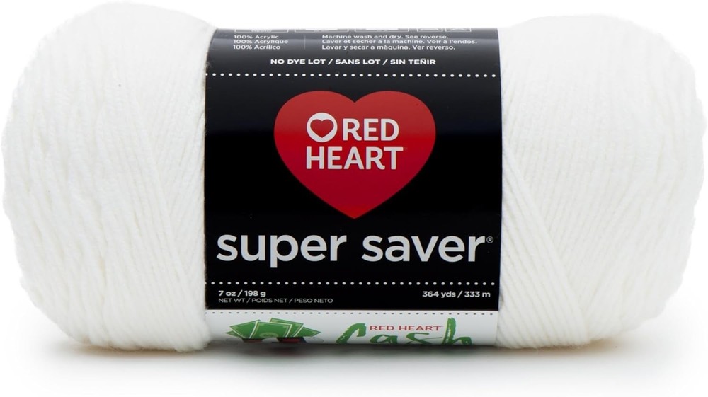 Versatile 100% Acrylic White Yarn - 364 Yards for Easy Crafting Projects