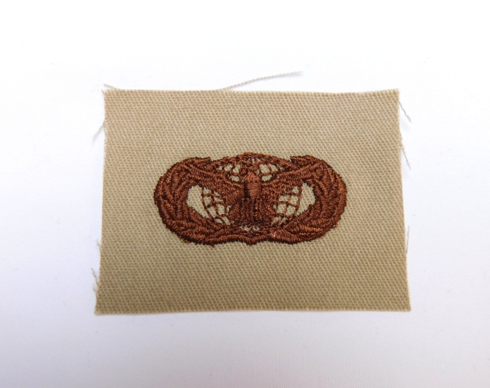 US Air Force USAF Basic Force Protection Badge Desert Tan DCU Patch Sew-On