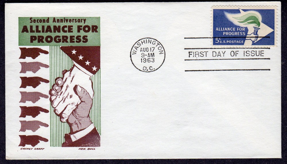 1963 Alliance For Progress 2nd (Scott 1234) - Cachet Craft FDC MX497