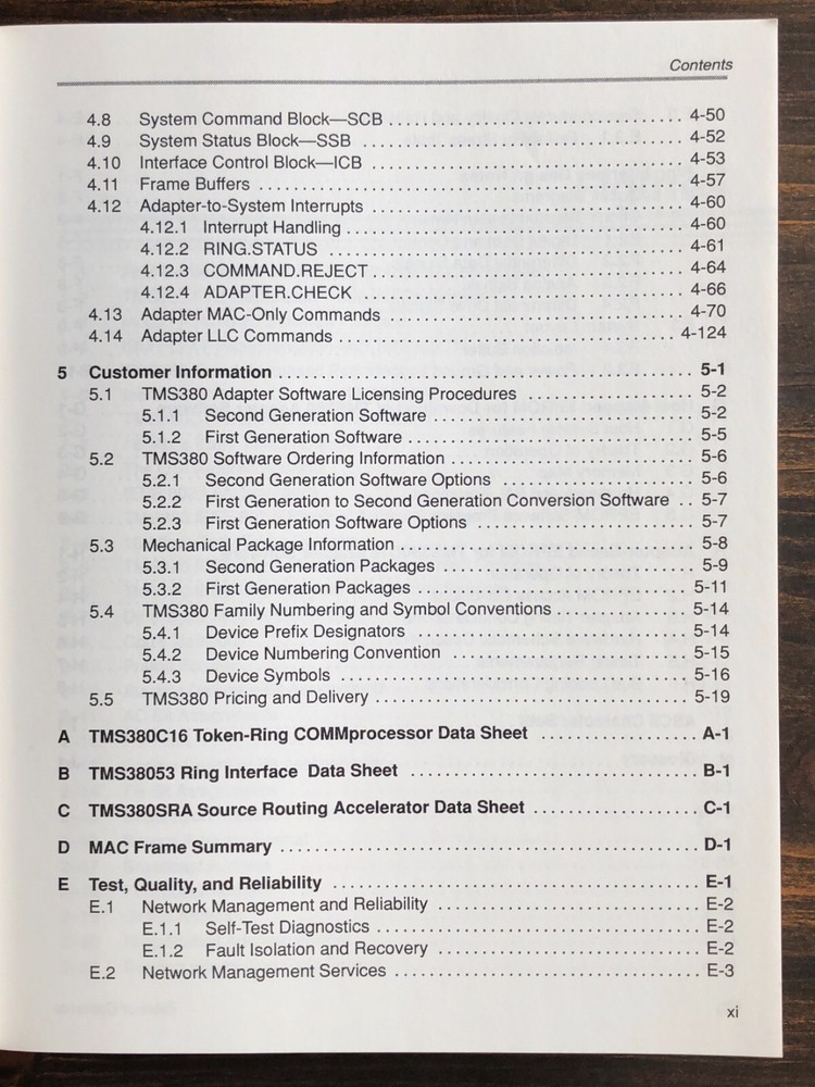 Texas Instruments TMS380 Second Generation Token Ring User's Guide (1990)