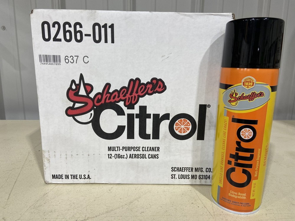 Schaeffer's Citrol Citrus Degreaser 266 12 Cans
