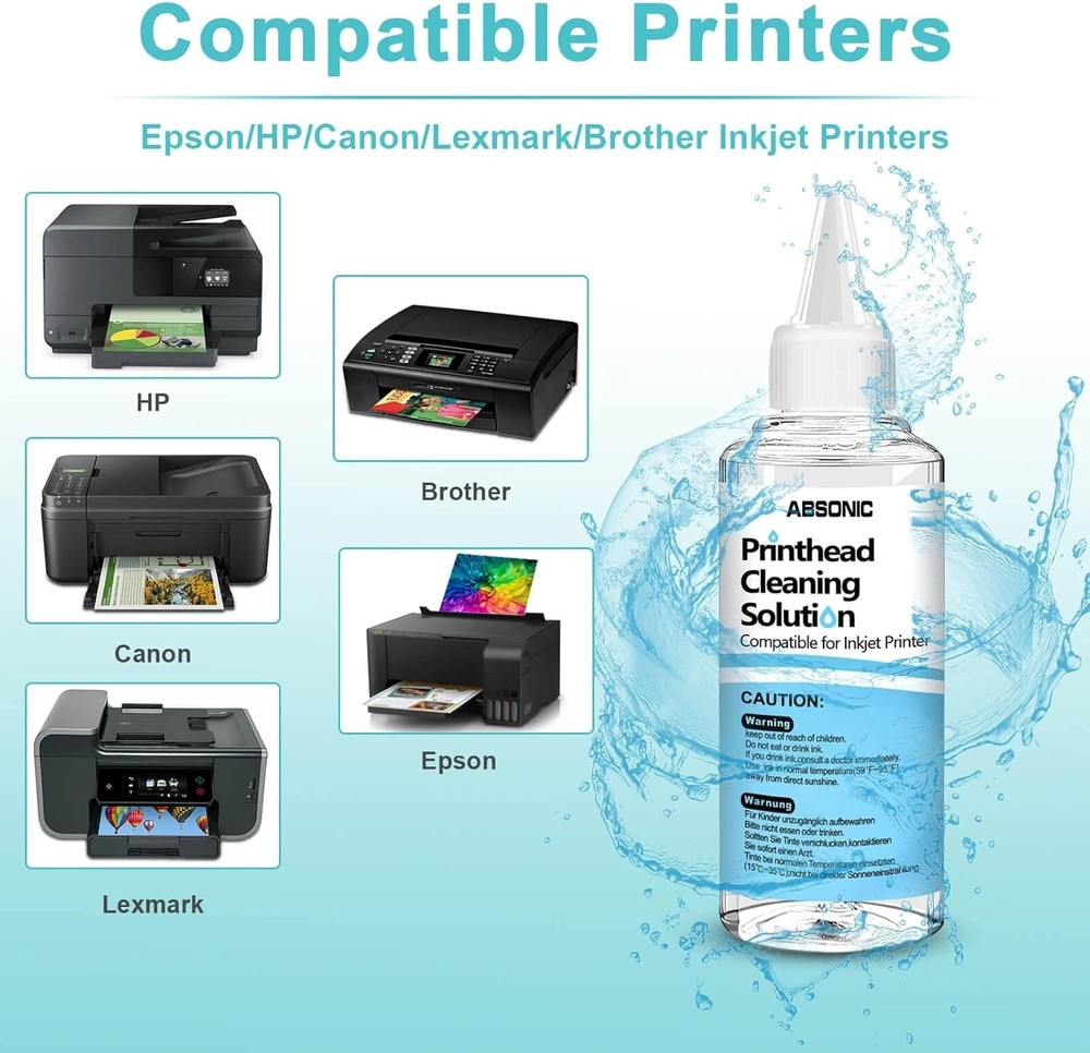 Universal Inkjet Printer Maintenance Kit 100mL - Essential Cleaning Solution