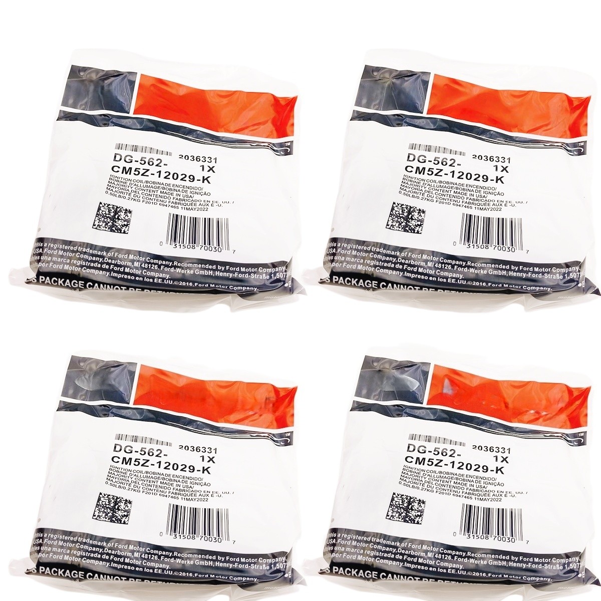 4X DG562 Motorcraft Ignition Coils For Ford Fusion Focus Edge Taurus Lincoln MKZ