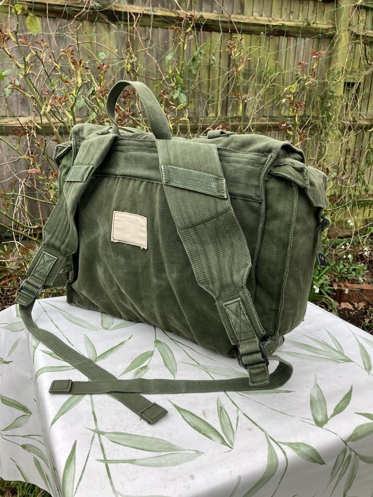British Army 58 Pattern Large Pack Rucksack Converted Green Cotton Webbing Bag