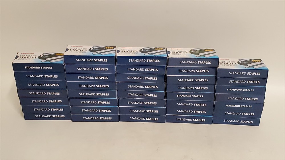 190,000 Officemate Standard Chisel Point Staples 210/Strip 5000/Box, 38 Boxes