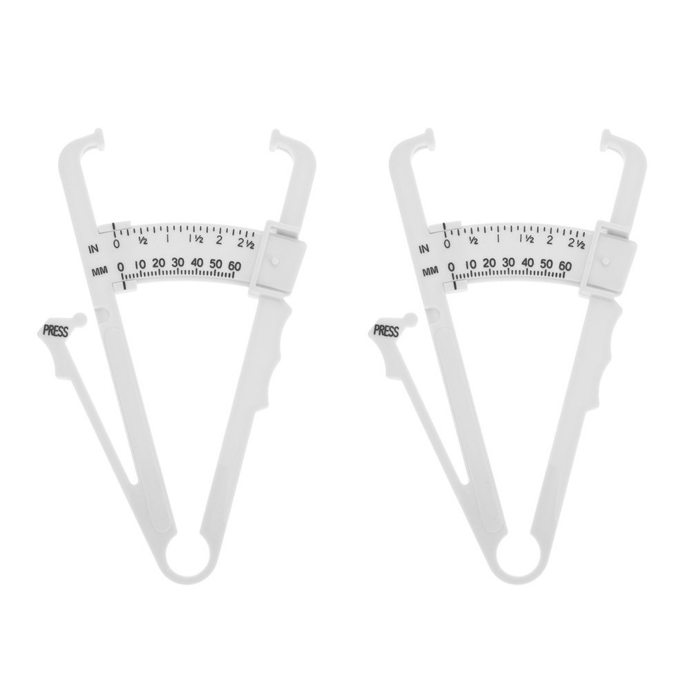 2Pcs Body Fat Measure Device Skinfold Caliper for Accurate Body Testing