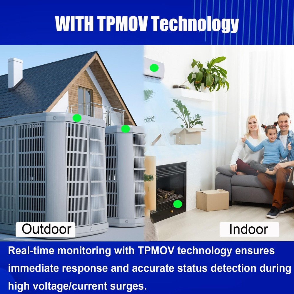 120/240V HVAC Surge Protector with TPMOV Technology for Mini Splits