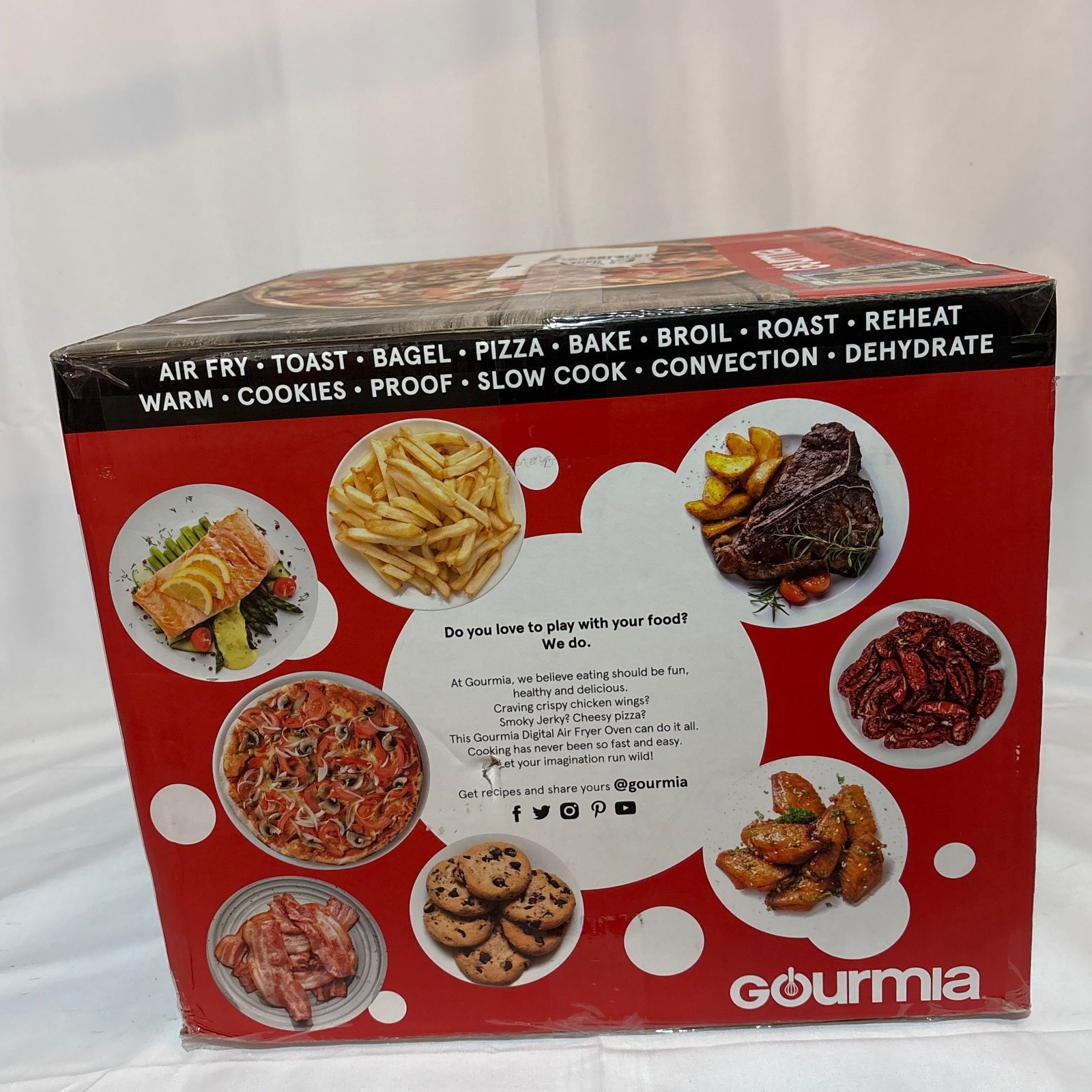 Gourmia GTF7520 Stainless Steel French Door Air Fryer Oven, 24L 6-Slice