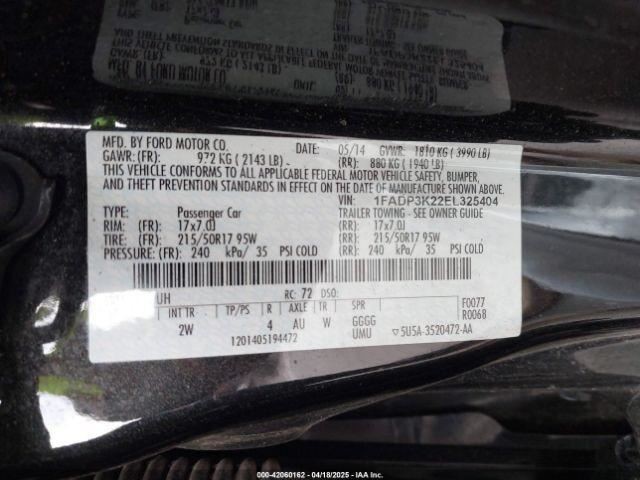 FOCUS 2014 Transmission Shift 699177