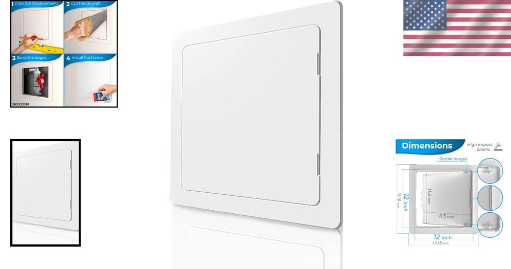 Versatile 12x12 Inch Plastic Access Panel - Effortless Installation & Access