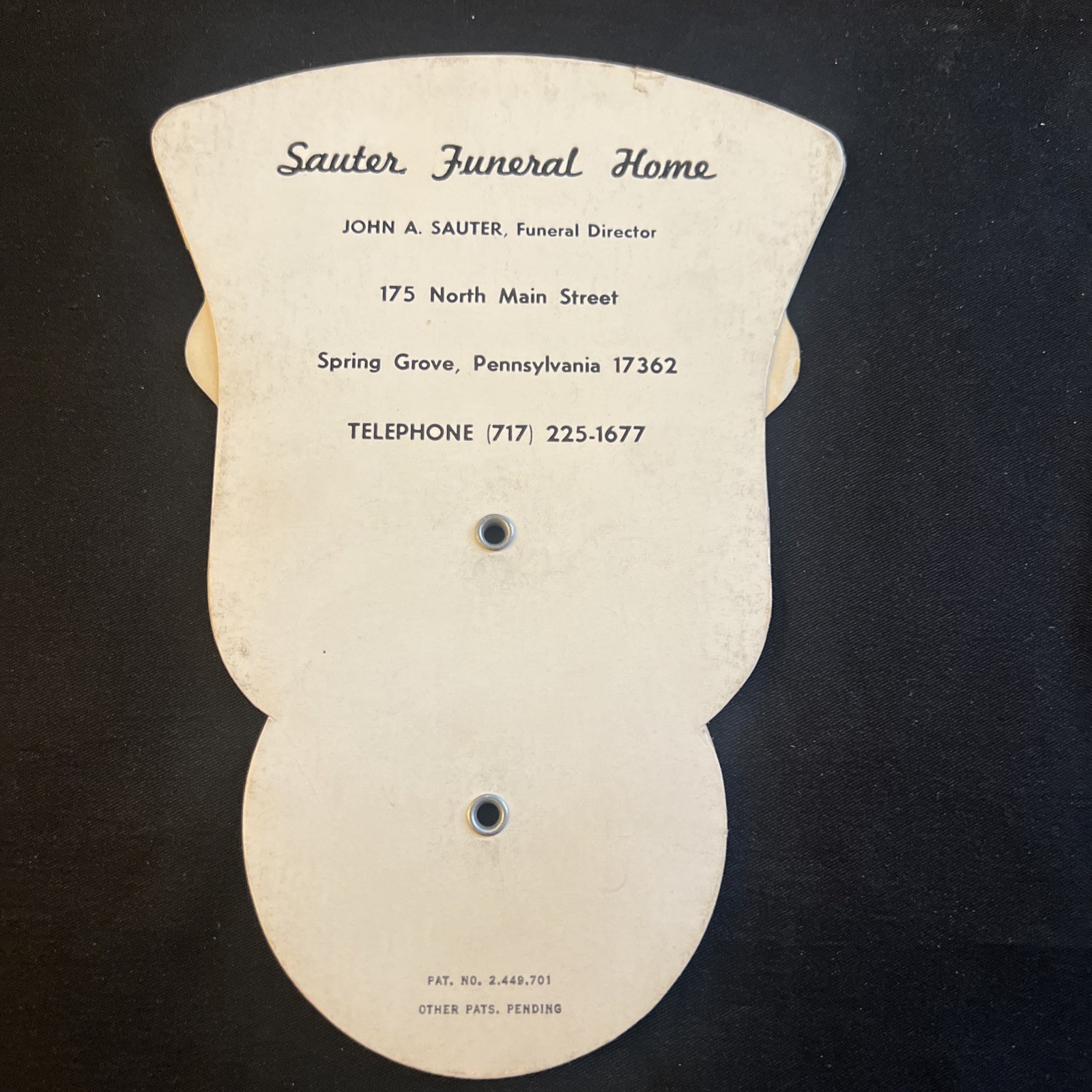 Funeral Home Fan Sauter Funeral Home "The Good Shepherd" Vintage Trifold