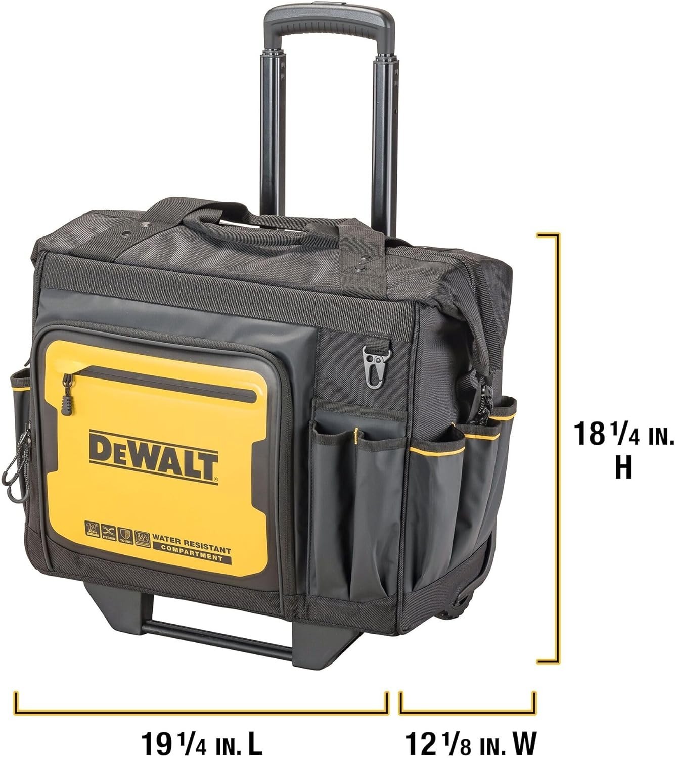 DEWALT 18 Inch Rolling Tool Storage Bag with 27 Pockets (DWST560107)