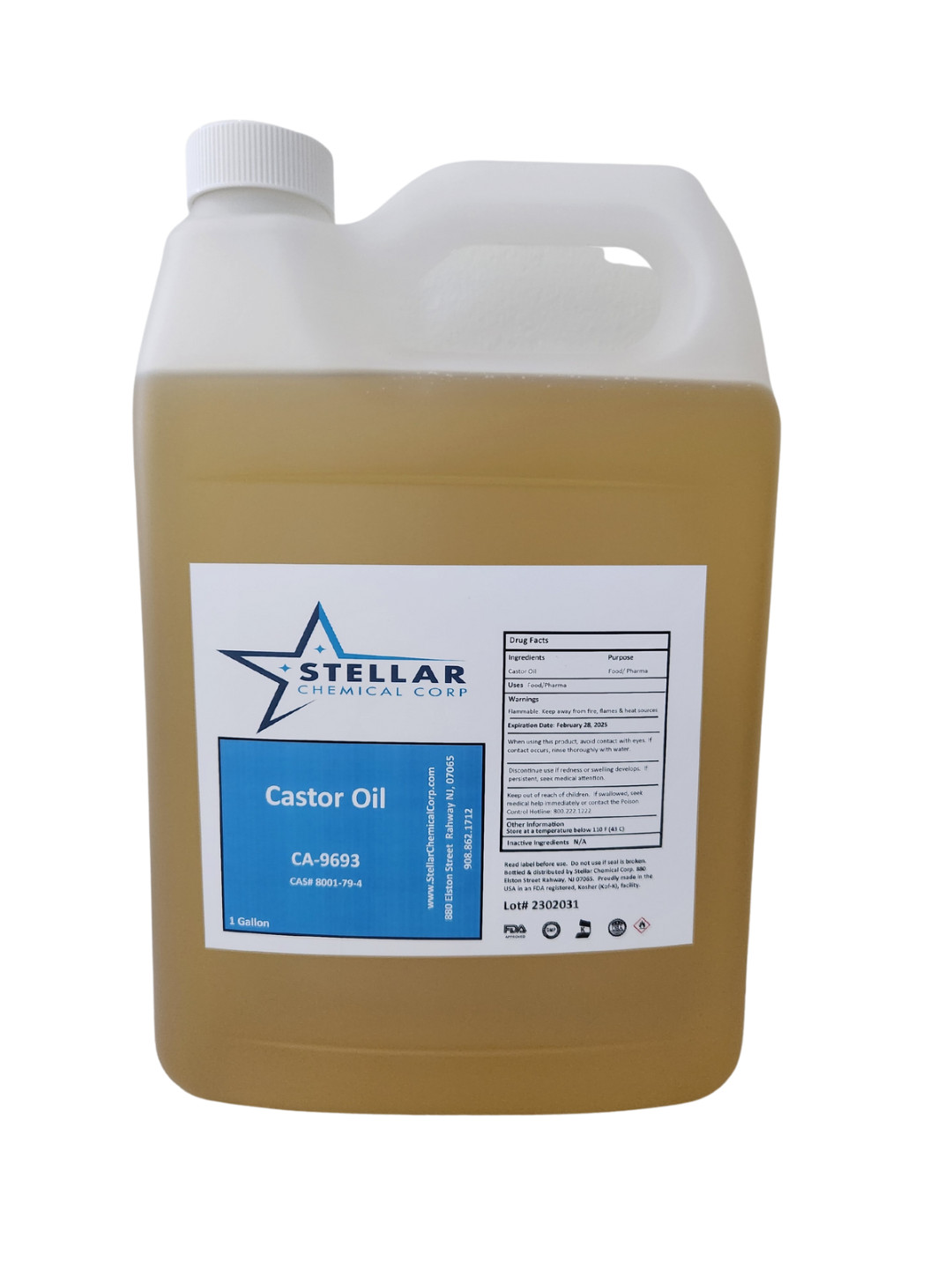 Castor Oil, USP     4 Gallons      Eyelashes, Eyebrows, Hair Growth