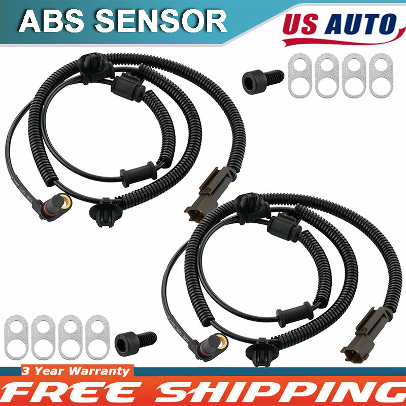 Pair 4WD Front ABS Wheel Speed Sensor For 2015 2016 2017 Ford F-150 4x4